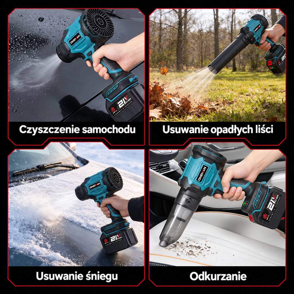 Turbo dmuchawa ONEVAN – potężny nadmuch i funkcja zasysania