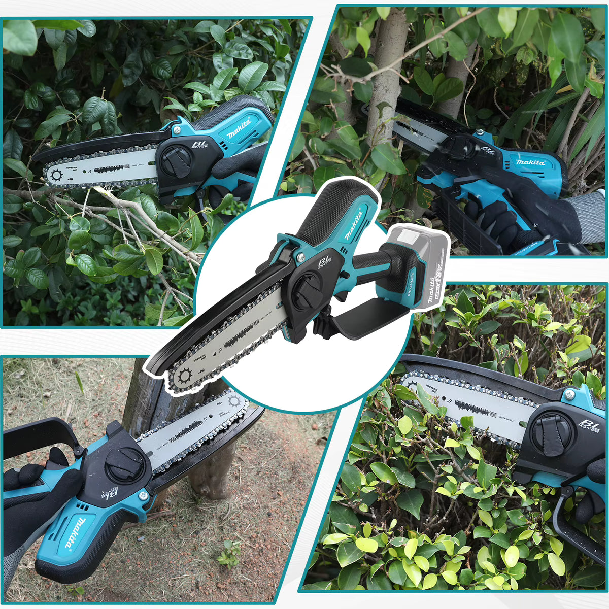 Mini Piła Łańcuchowa Bezszczotkowa z Elastyczną Regulacją Naciągu - typu Makita UC286 6-calowa